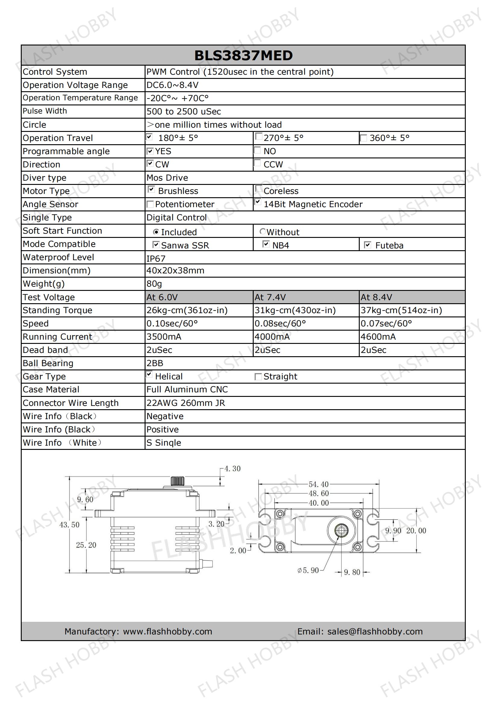BLS3837MED 37KG ব্রাশলেস সার্ভো