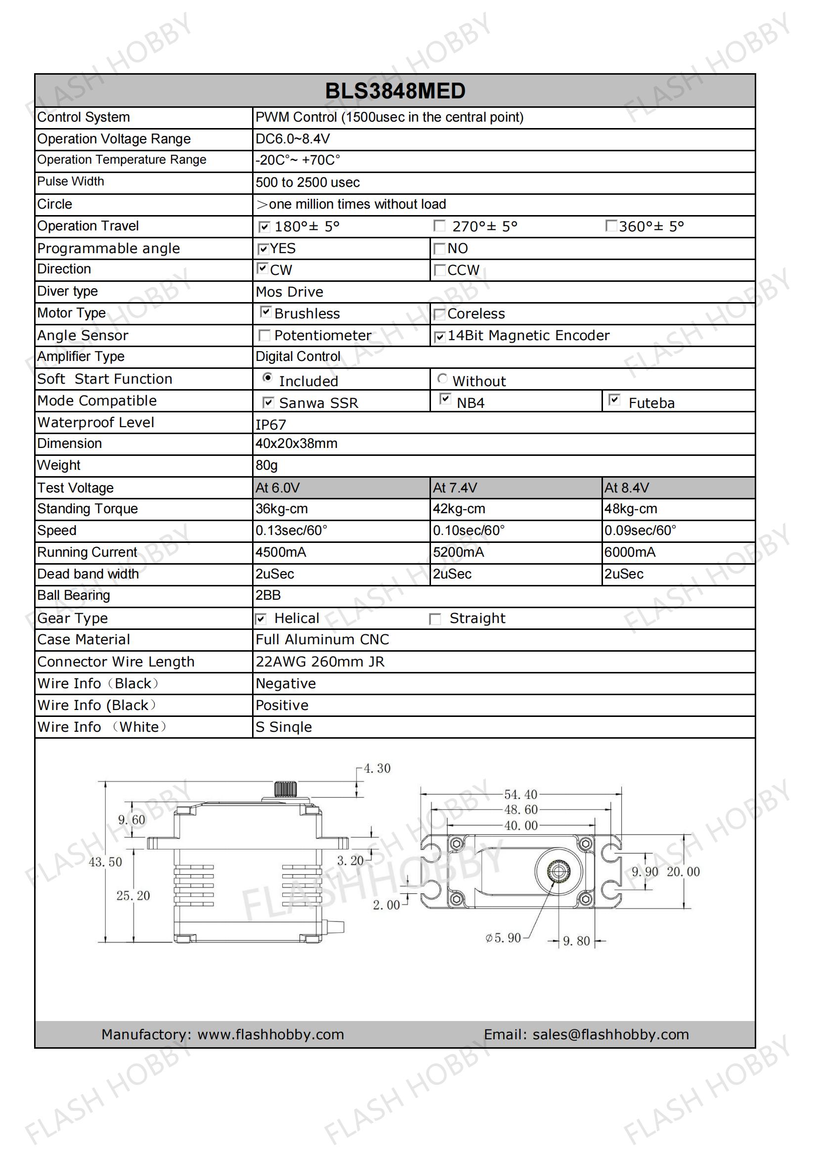 BLS3848MED 48KG ব্রাশলেস সার্ভো