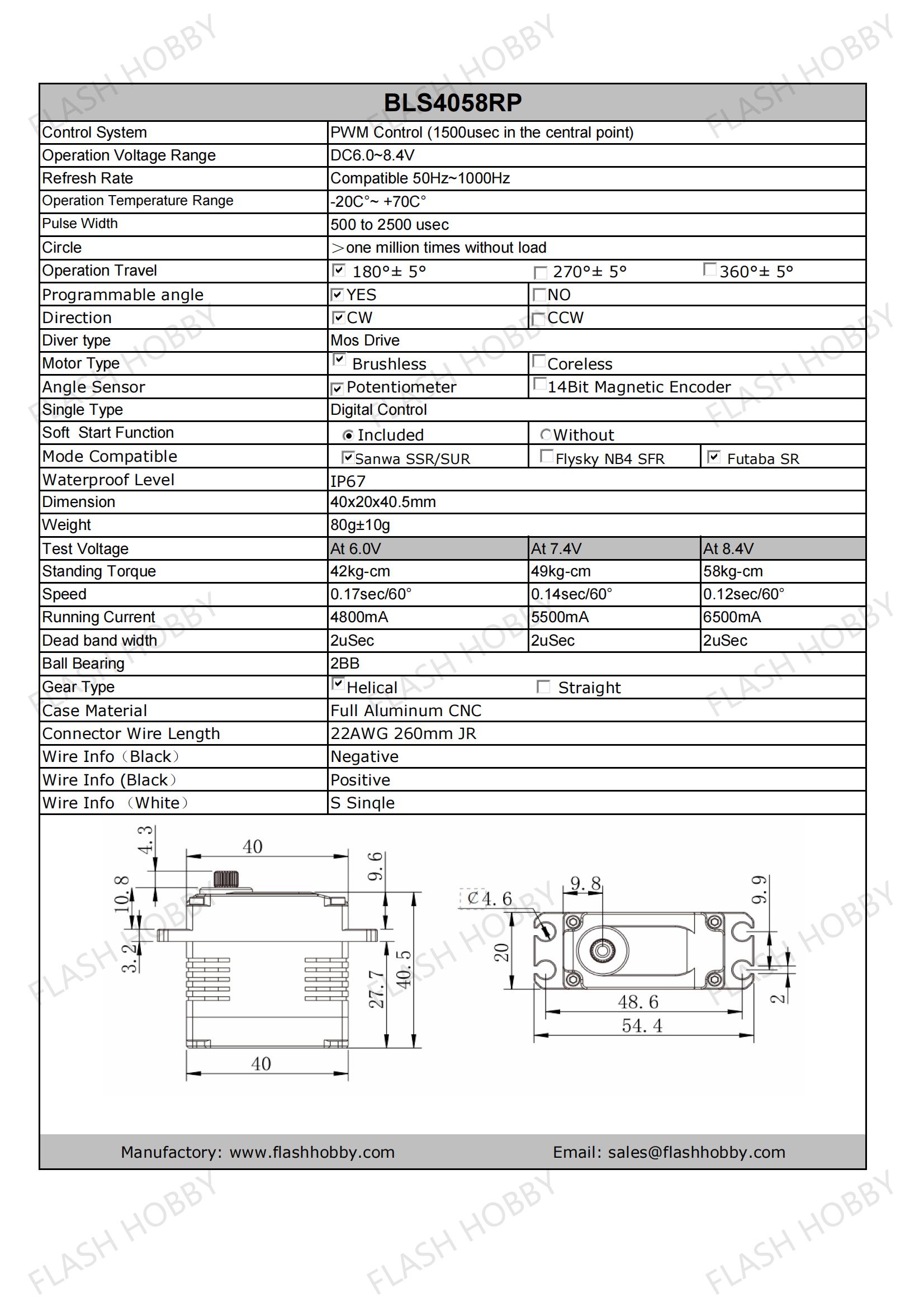 BLS4058RP 58KG ব্রাশলেস সার্ভো
