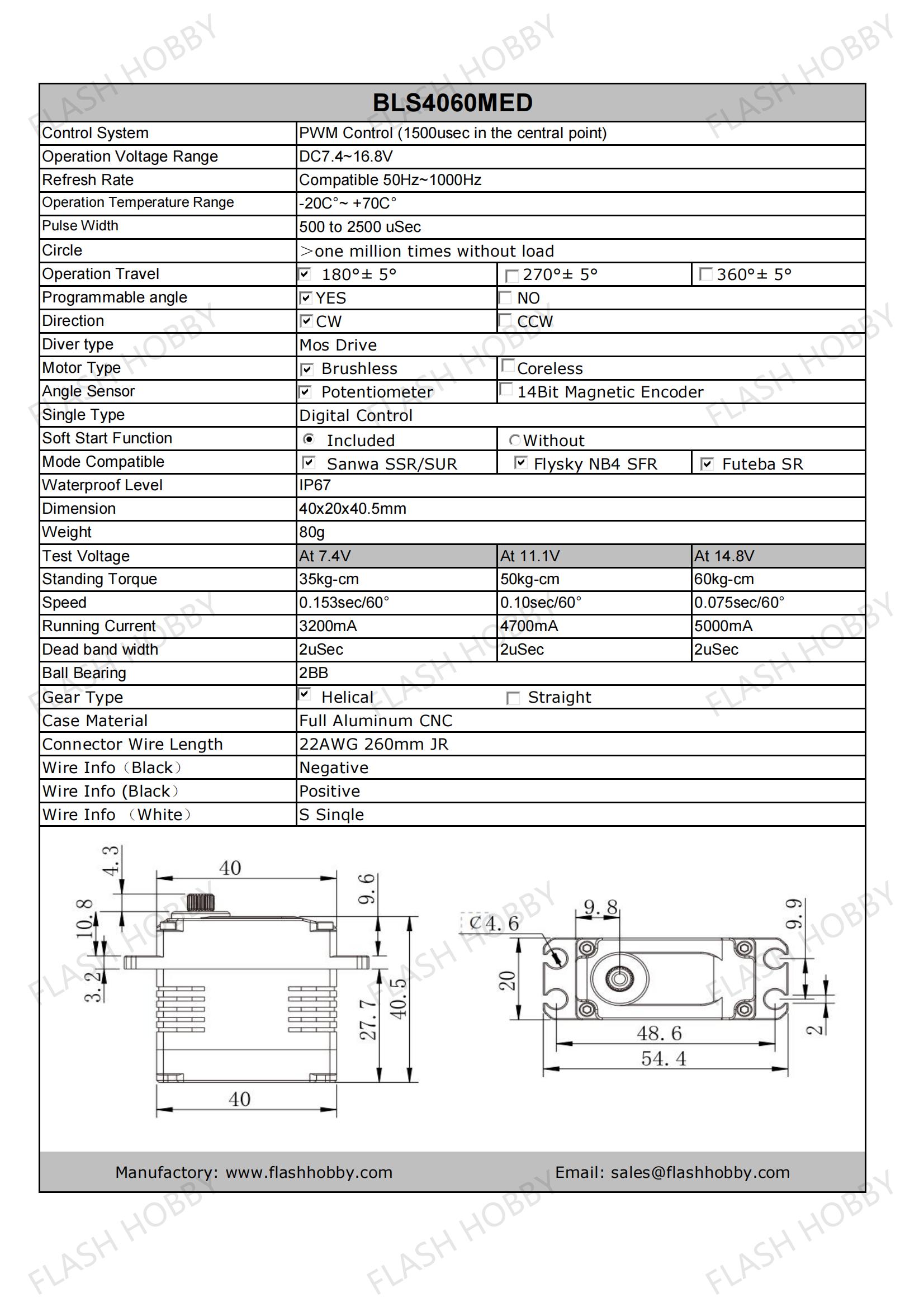BLS4060MED 60KG ব্রাশলেস সার্ভো